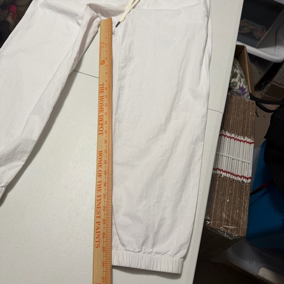 James Perse Crinkled Poplin Pants White Size 3 US Large T2 - Picture 6 of 8